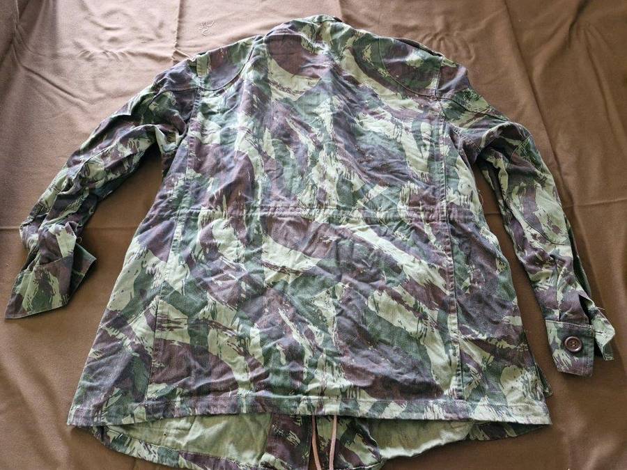 SADF Bush War Portuguese Vertical Lizard pattern camo Jacket. 56 Cm Armpit to Armpit