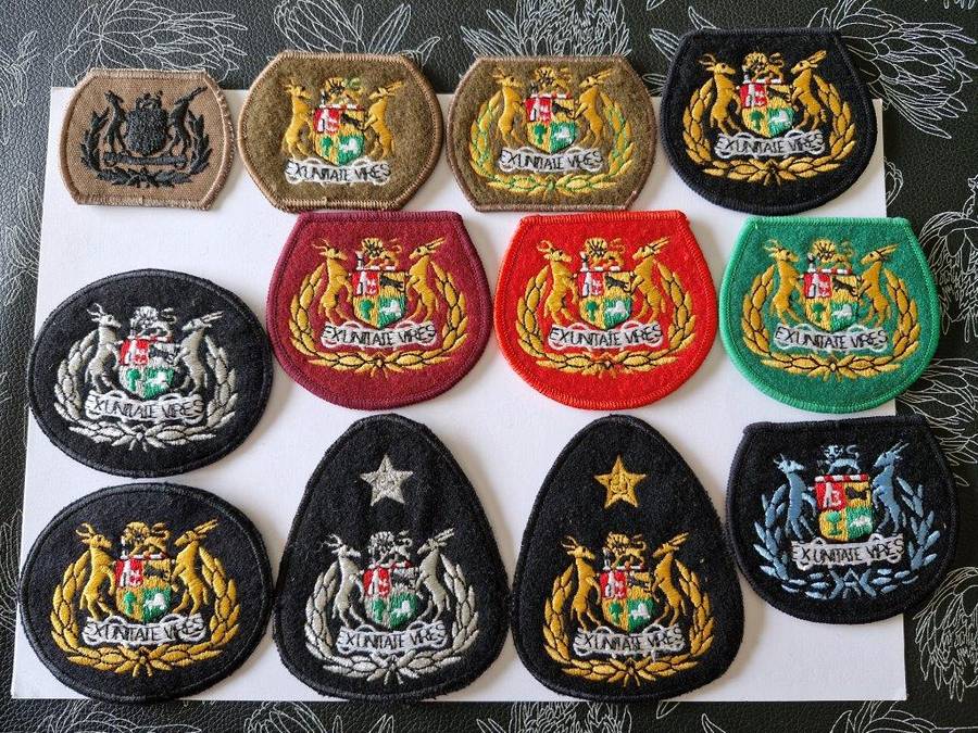 Lot of SADF Warrant Officer badges.