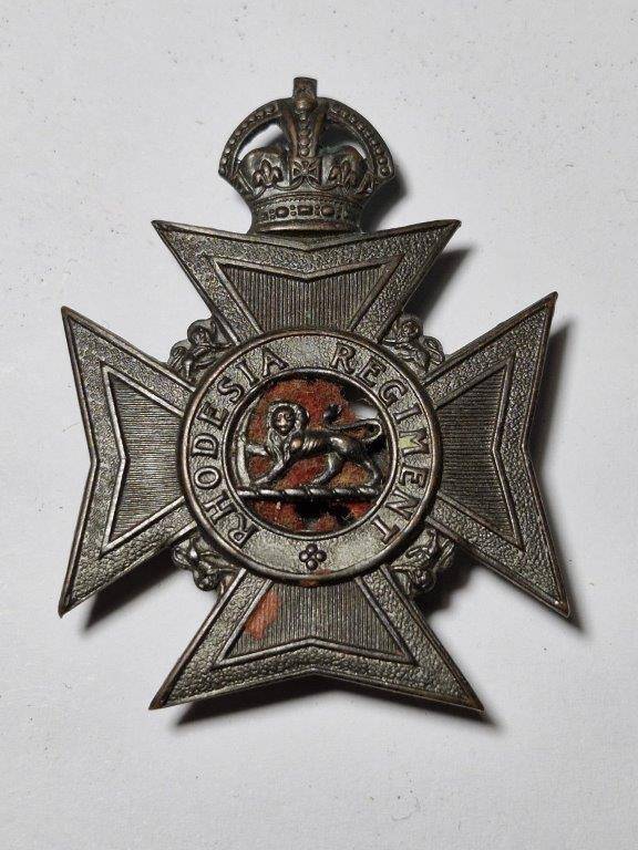 Large Rhodesia Regiment Cap Badge.
