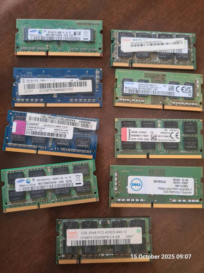 Lot assorted laptop and desktop ram