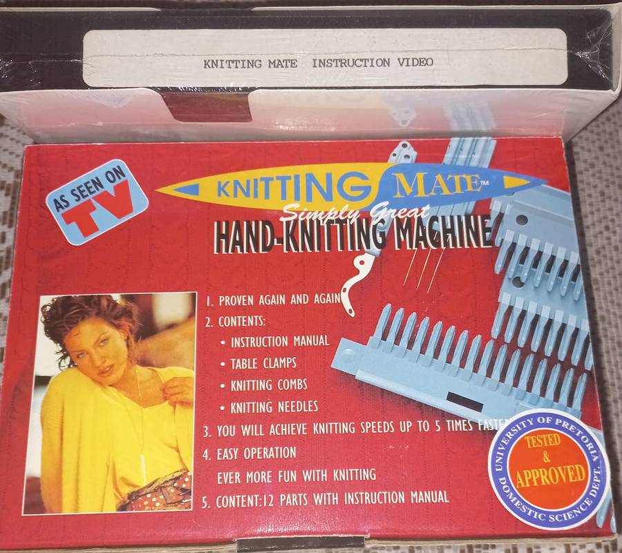 Knitting Mate - Hand-Knitting Machine - With Instructional Video in Original Unopened Box