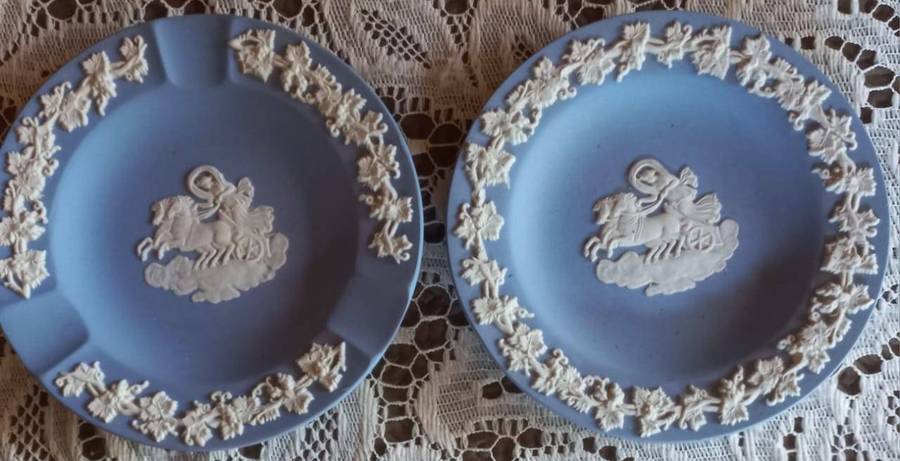 Wedgwood Small Plate 11cm in Diameter and a Wedgwood Ashtray 11cm -Bidding is for the Pair