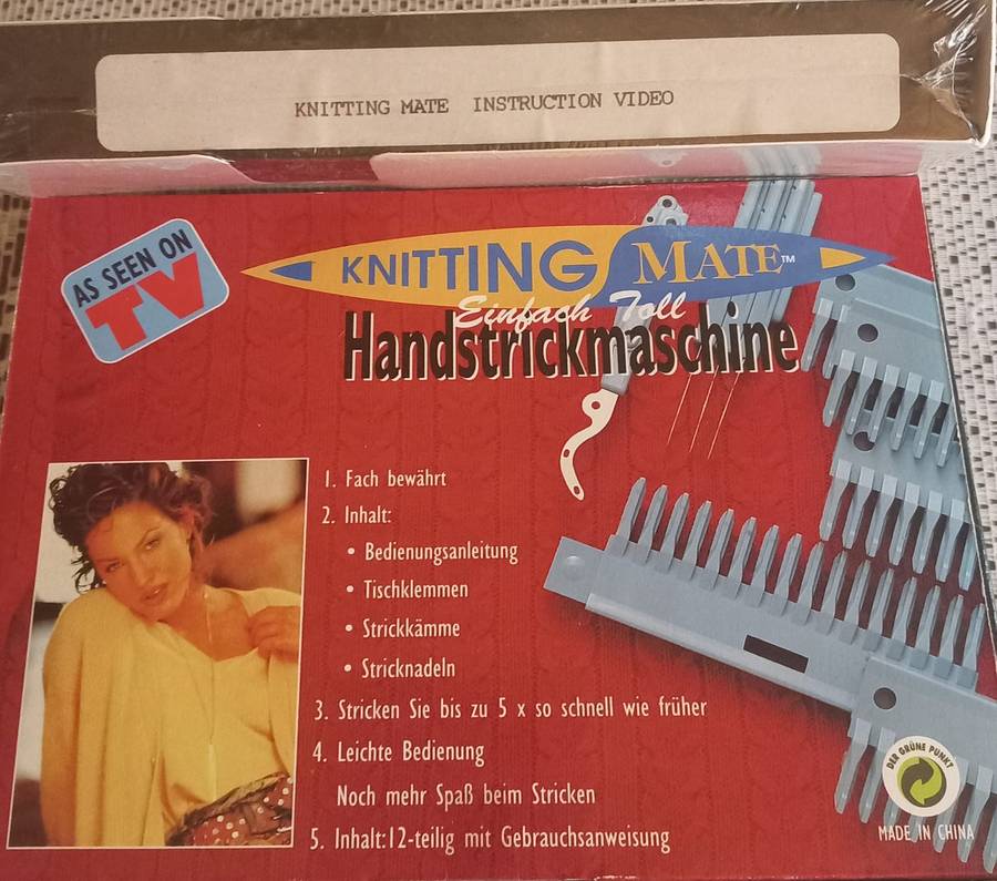 Knitting Mate - Hand-Knitting Machine - With Instructional Video in Original Unopened Box