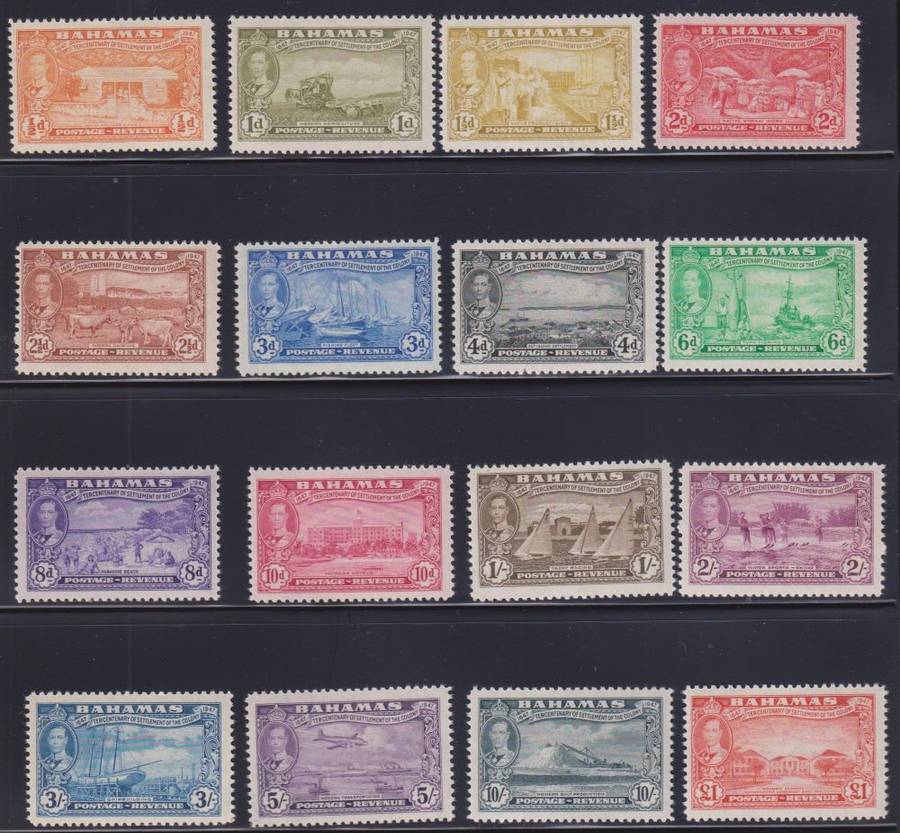BAHAMAS 1948 KGV1 SET UNMOUNTED MINT