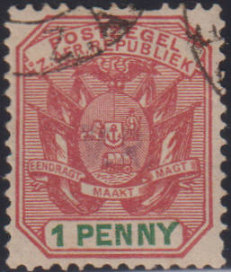 RUSTENBURG 1900 1d VERY FINE USED - SACC 2 CV R2000