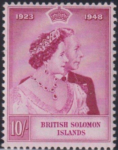 1948 ROYAL SILVER WEDDING - GUIANA,ST KITTS,DOMINICA,SOLOMON ISLES,HONDURAS MINT