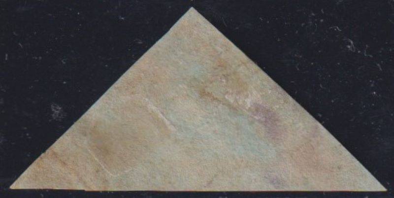 CAPE OF GOOD HOPE 1d TRIANGLE BLUED PAPER SOUND USED