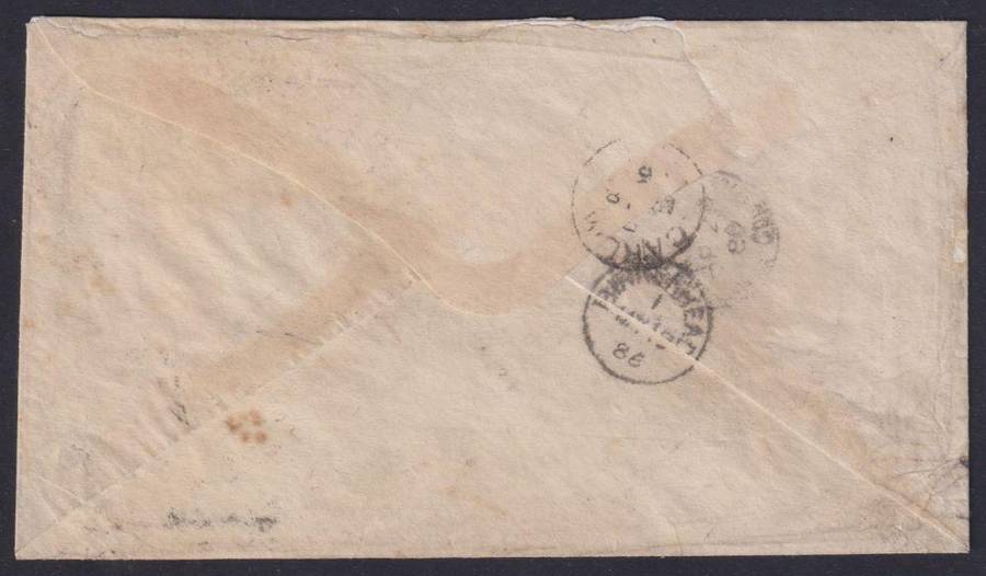 CAPE OF GOOD HOPE 1886 COVER TO UK READDRESSED WITH ADDED BRITISH 1d