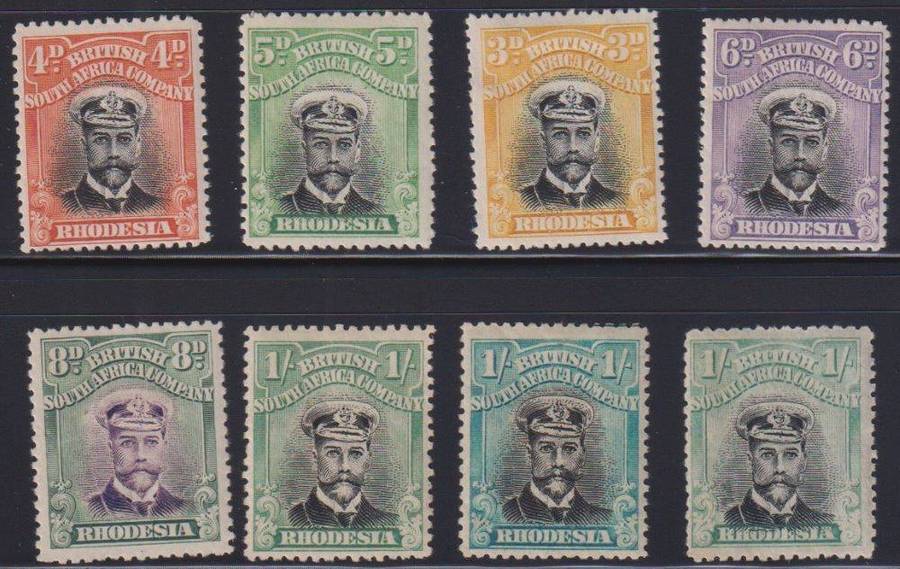 RHODESIA 1913 ADMIRALS MINT LOT