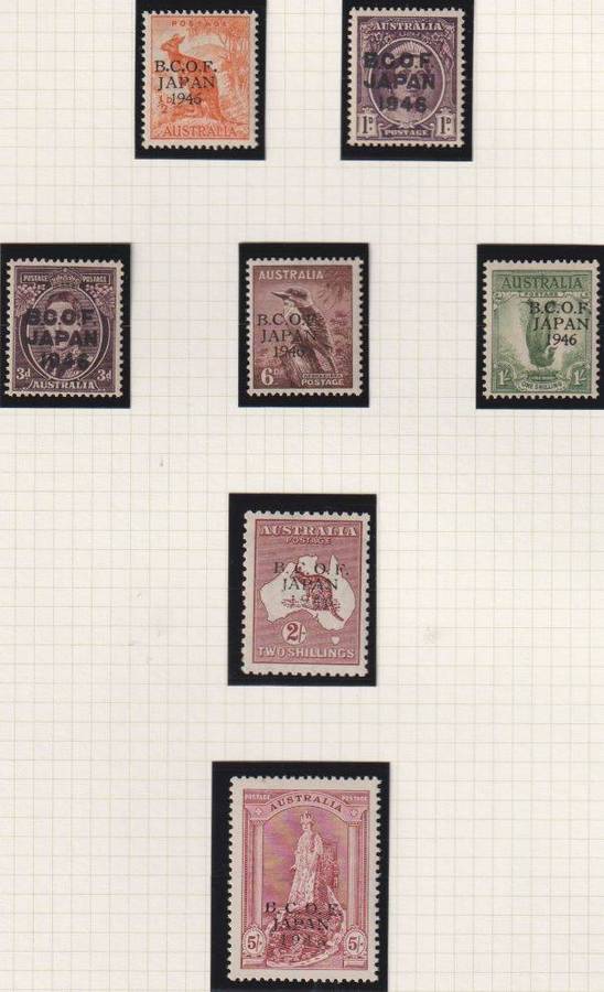 AUSTRALIA - BCOF JAPAN UNMOUNTED MINT KGV1 SET SG J1-J7 - CV  £200