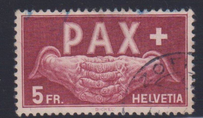 SWITZERLAND 1945 PAX 5Fr SOUND USED