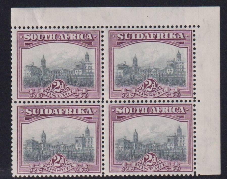 SA 1927 2d LONDON "PERF DOWN" BLOCK  M/UM - SACC O33a CV R2900+