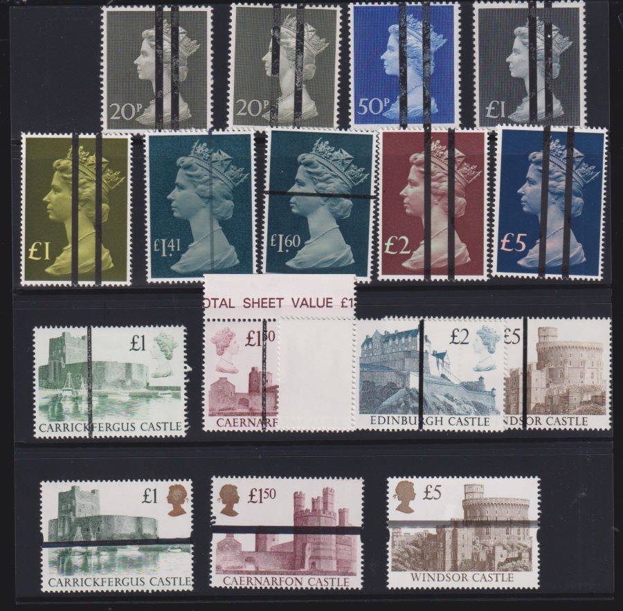 GREAT BRITAIN LOVELY LOT OF QE11  TRAINING STAMPS - SELDOM SEEN