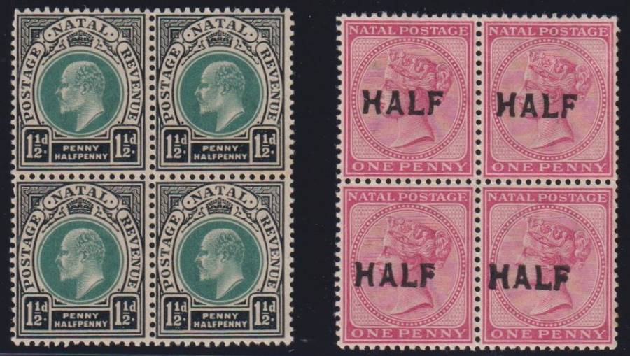 NATAL 1895 & 1902 BLOCKS UM
