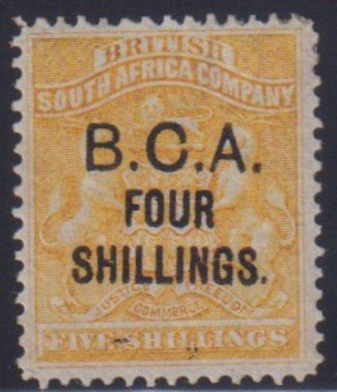 BCA-NYASALAND 1892 4/-  HINGED MINT SG 19 CV £110
