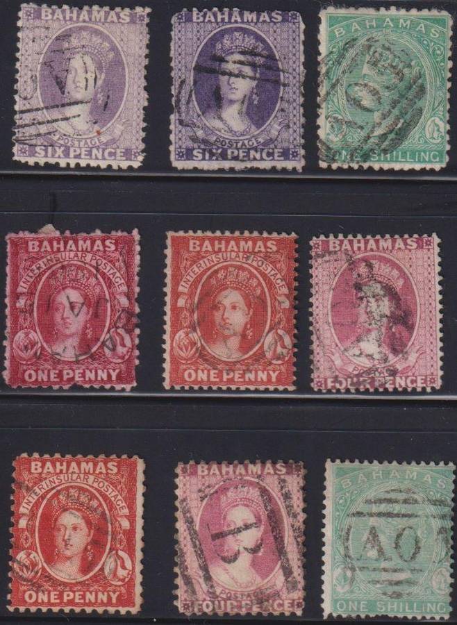 BAHAMAS LOVELY LOT OF EARLY QVIC USED