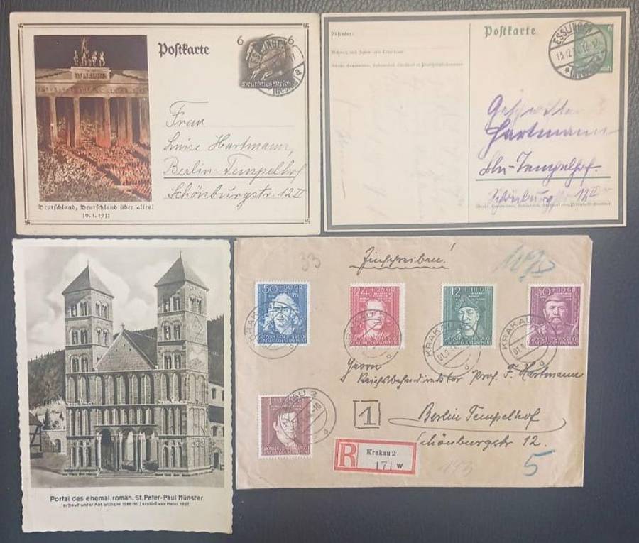 GERMANY WW1 ERA POSTCARDS, COVER, STAMPS