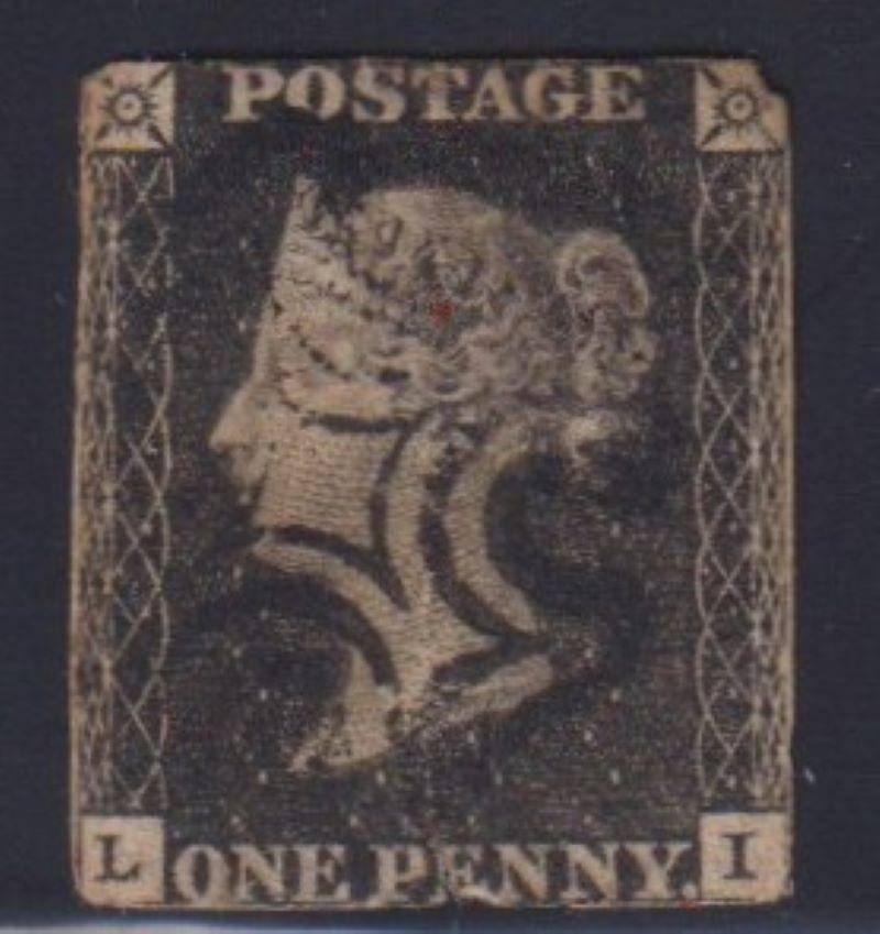 GREAT BRITAIN 1840 1d BLACK USED