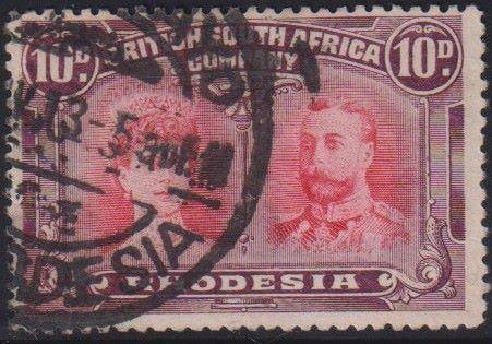 RHODESIA 1910 DOUBLE HEADS 10d's & 1/-'s SOUND USED