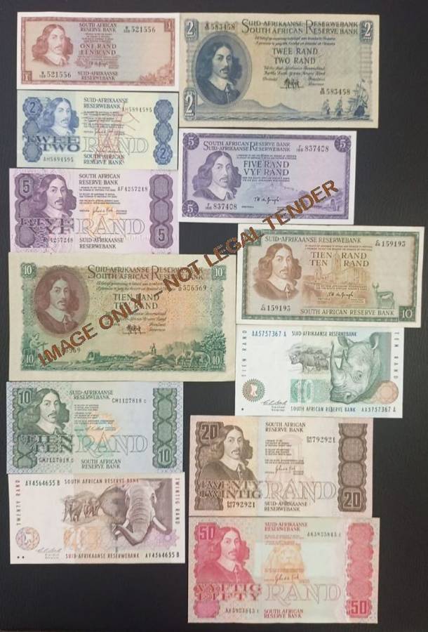 SOUTH AFRICAN BANKNOTE COLLECTION X 12  NOTES