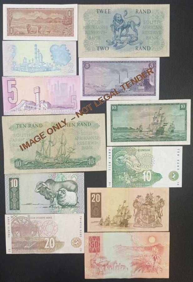 SOUTH AFRICAN BANKNOTE COLLECTION X 12  NOTES