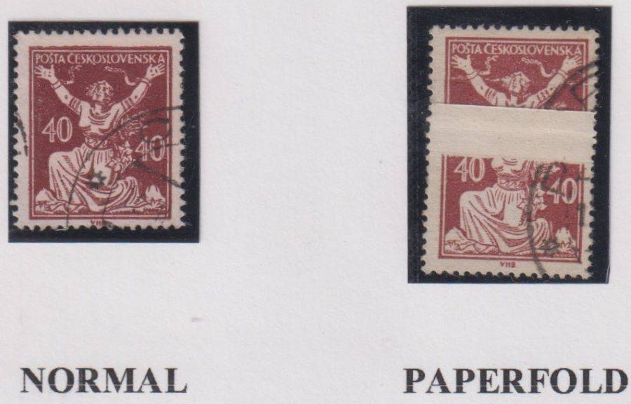 CZECHOSLOVAKIA 1922 AMAZING PAPERFOLD WRITTEN UP