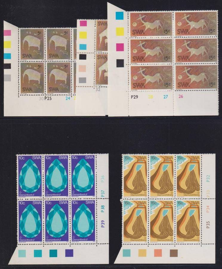 SWA GREAT LOT OF UNMOUNTED MINT CONTROL BLOCKS