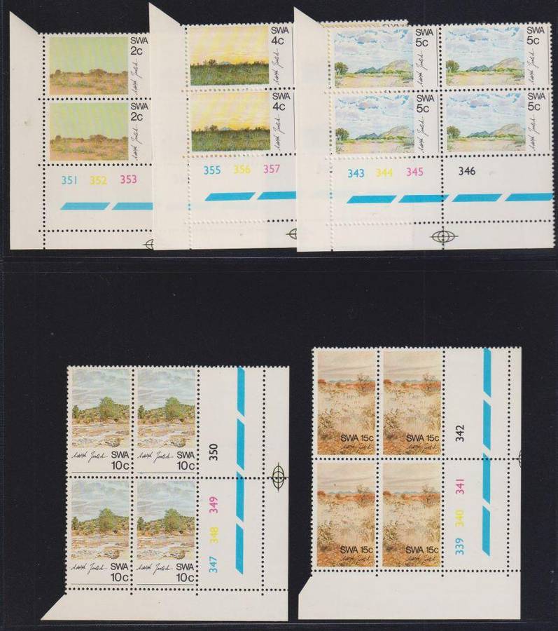 SWA GREAT LOT OF UNMOUNTED MINT CONTROL BLOCKS