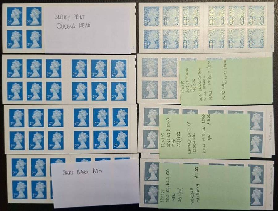 GREAT BRITAIN 2012  ISSUES - BOOKLETS, MIN SHEETS - DAHL, ROYALTY, SOCCER, TRAINS