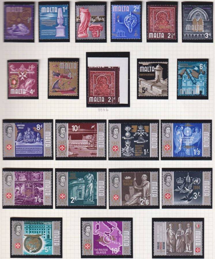 MALTA 1960-1970 SUPERB COLLECTION  UNMOUNTED MINT INCL SG 295a CV  £152