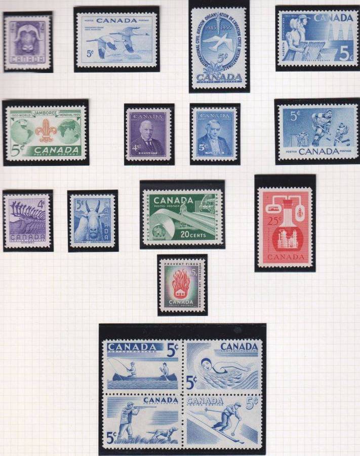 CANADA SUPERB QE11 COLLECTION ON PAGES UNMOUNTED MINT