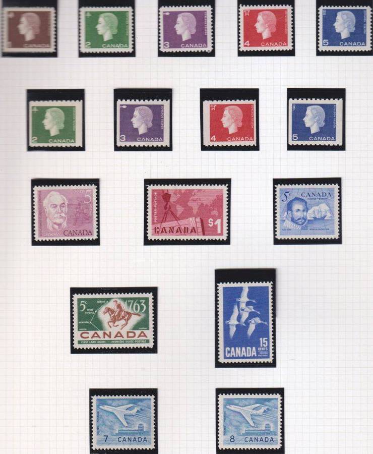 CANADA SUPERB QE11 COLLECTION ON PAGES UNMOUNTED MINT