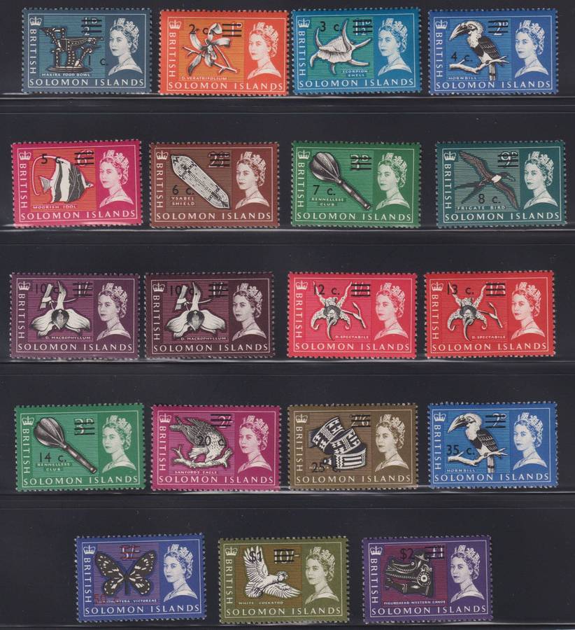 ST LUCIA, MONTSERRAT & SOLOMON ISLANDS QE11 SETS UNMOUNTED MINT