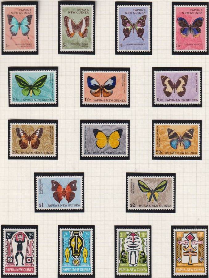 NORFOLK, PAPUA,VIRGIN ISLES, CAYMANS, BERMUDA  UNMOUNTED MINT ON PAGES