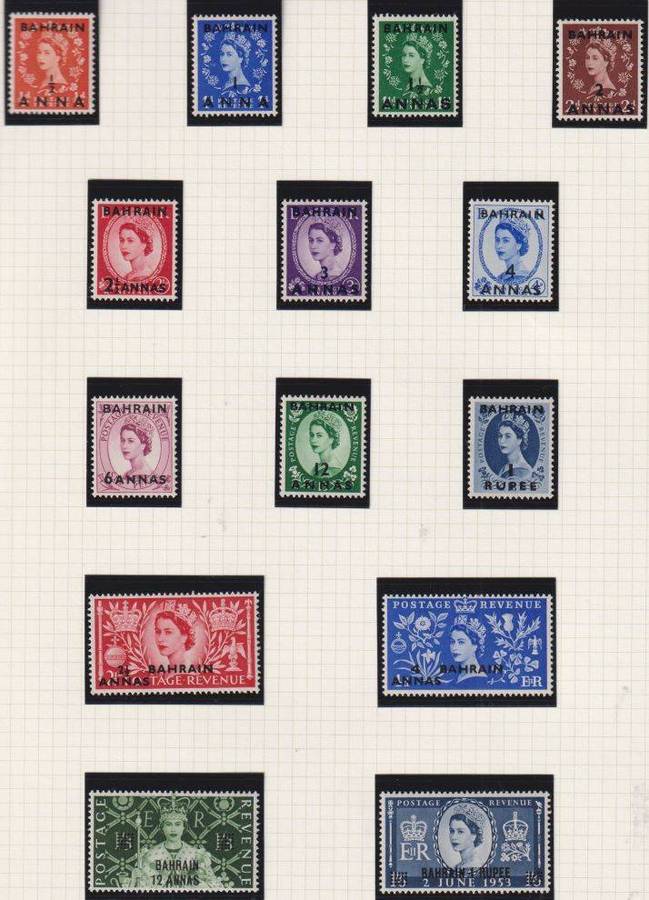 BAHRAIN, BERMUDA, SOLOMON ISLANDS DEFINS UNMOUNTED MINT ON PAGES