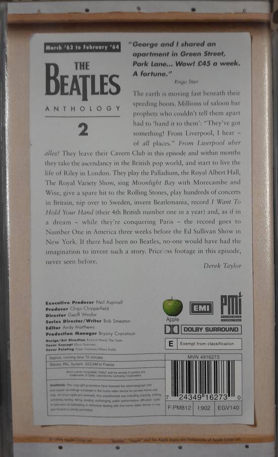 The Beatles - Anthology 8 x VHS Box Set (plus Anthology vol1 2cd set)