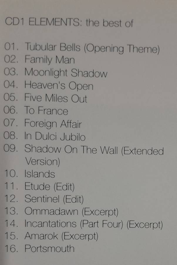 Mike Oldfield - Elements Gift Pack (2CD plus DVD)