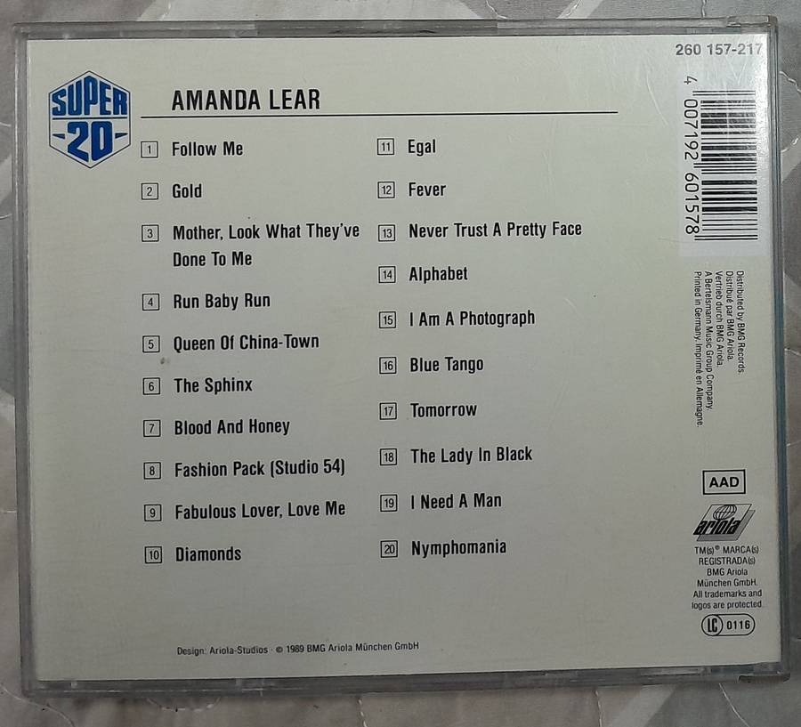 Amanda Lear - Super 20 CD
