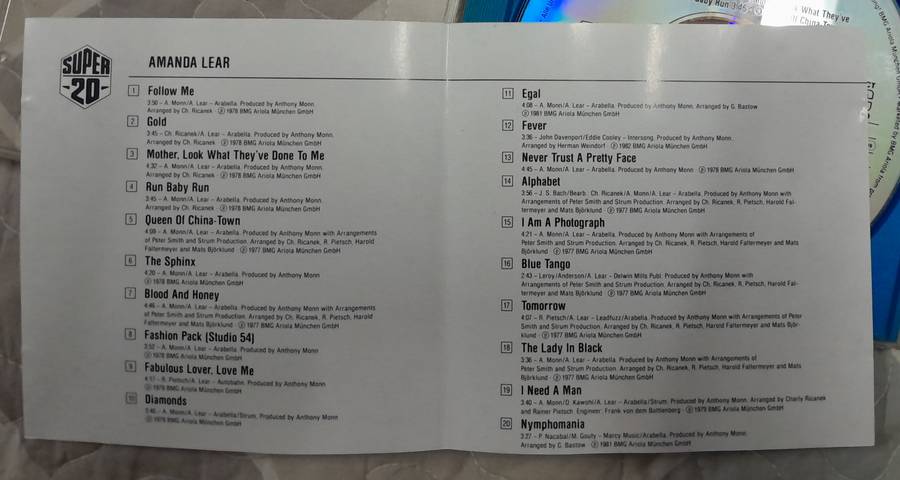 Amanda Lear - Super 20 CD