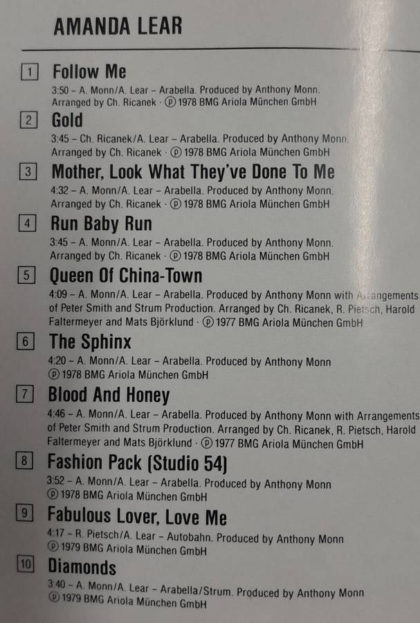 Amanda Lear - Super 20 CD