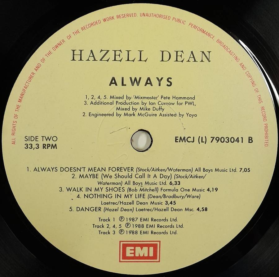 Hazell Dean - Always LP