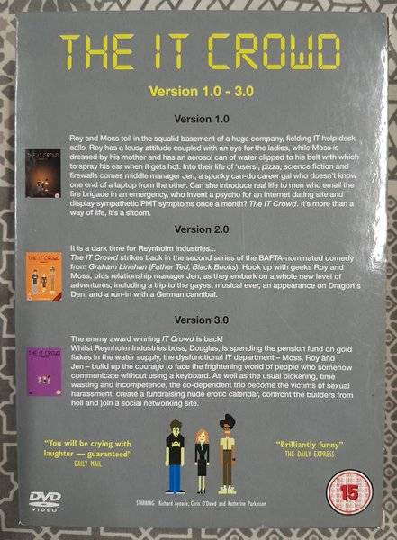 The IT Crowd seasons 1 to 3 DVD box set