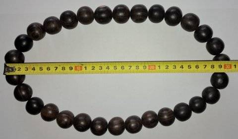 Handmade Makonde Tanzanian Ebony Bead Necklace