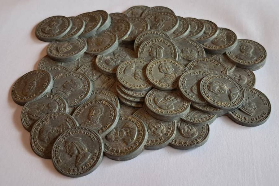 Beautiful antique paperweight in the shape of a cluster of coins