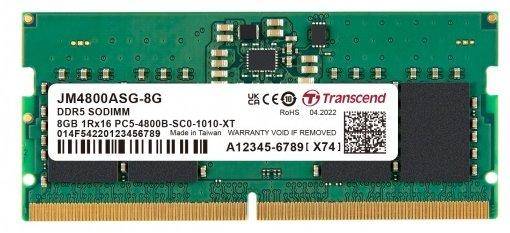 New Transcend 8GB DDR5 Notebook Memory (Retail R862)