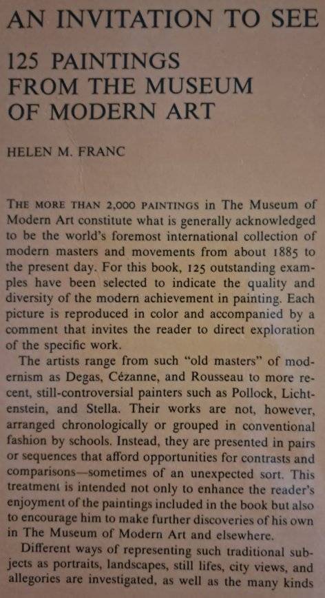 An Invitation To See 125 Paintings From The Museum Of Modern Art Book