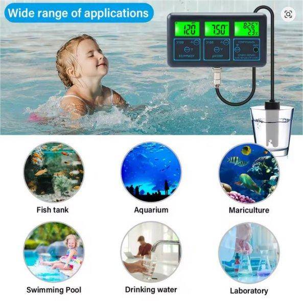 WiFi 7-in-1 Water Tester for Aquarium/Hydroponics etc.