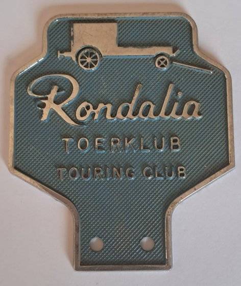 Vintage Rondalia Toerklub - Touring Club Car Badge