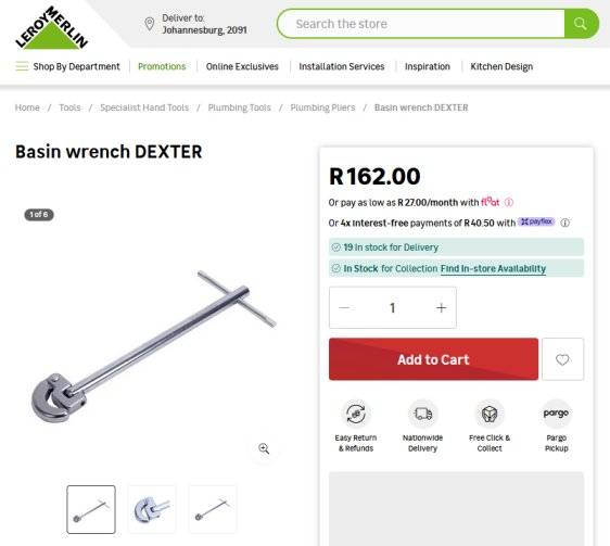 Plumber's Basin Wrench