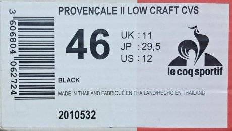 Le Coq Sportif Provencale II Low Craft Size 11 Black
